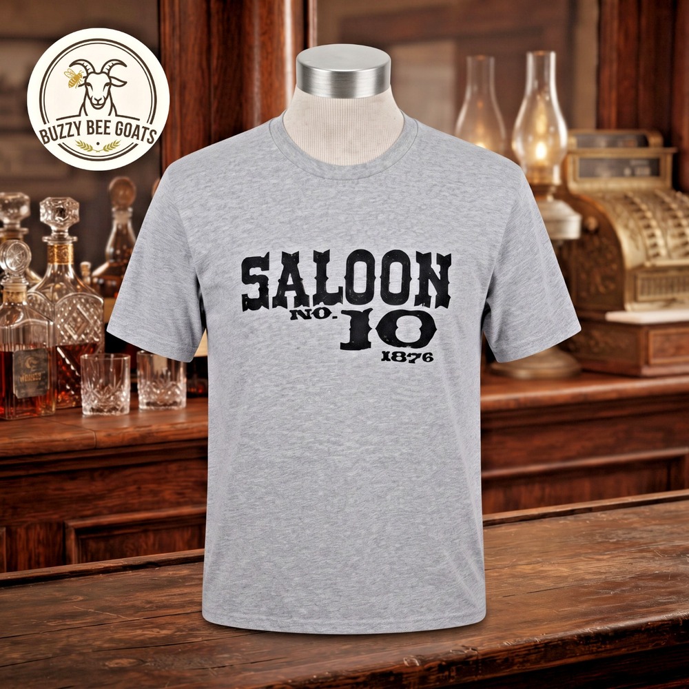Vintage 1980s Saloon No 10 Deadwood Dakota Territory Graphic T-Shirt Souvenir Te